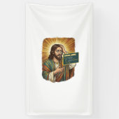Huilende Jezus Syntaxisfout Codeur Programmeur Sof Spandoek (Verticaal)