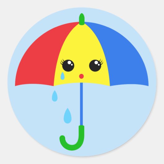 Huilende Kasa Ronde Sticker (Voorkant)