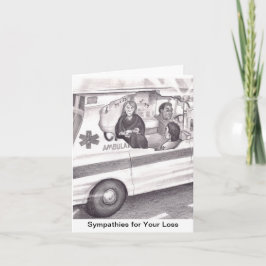 Huilende moeder in ambulance Zingt een Lull-a-bye Kaart