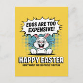 Huilende paashaas eitjes te duur Cartoon Briefkaart (Voorkant)