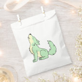 Huilende pastel groene wolf bedankzakje (Geknipt)