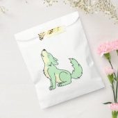 Huilende pastel groene wolf bedankzakje (Gezegeld)
