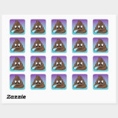 Huilende Poep Emoji Ombre Stickers (Vel)