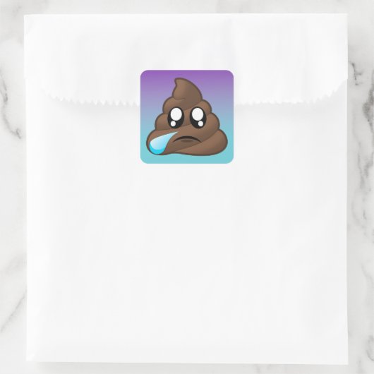 Huilende Poep Emoji Ombre Stickers (Tas)