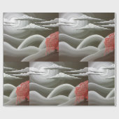 Huilende rode boom cadeaupapier (Vlak)