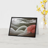 Huilende rode boom - Lied van de ziel. 8:7 Wenskaa Kaart (Gele Bloem)