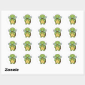 Huilende schildpad  ronde sticker (Vel)