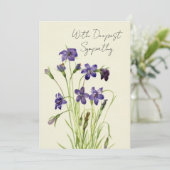 huilende viooltjes bloemensympathie kaart (Staand voorkant)