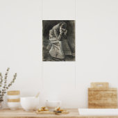Huilende Vrouw 1888 Vincent van Gogh Klein Poster (Keuken)