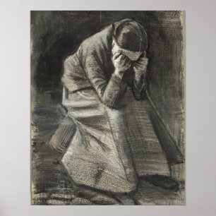 Huilende Vrouw 1888 Vincent van Gogh Klein Poster