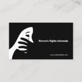 Huilende vrouw | Rechten van de vrouw Visitekaartje (Voorkant)