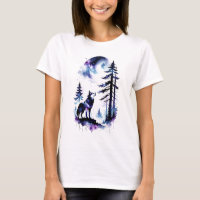 Huilende Waterverf Wolf