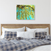 Huilende wilgen boom foto canvas afdruk (Insitu (Slaapkamer))