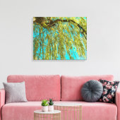 Huilende wilgen boom foto canvas afdruk (Insitu (Woonkamer))