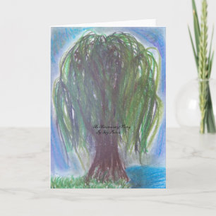 Huilende Willow Blank Notecard Kaart