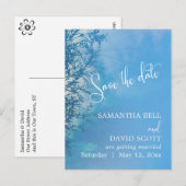 Huilende Willow Etherische Dreamy Sky Save the Dat Aankondigingskaart (Voorkant / Achterkant)