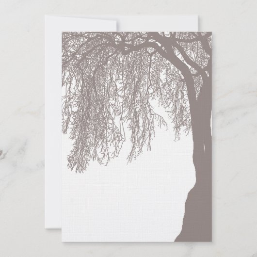 Huilende Willow Tree bruiloft Kaart (Achterkant)
