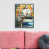 Huilende Willow Tree Originele Art Print op Canvas (Insitu (Woonkamer))