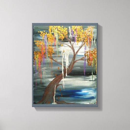 Huilende Willow Tree Originele Art Print op Canvas (Voorkant)