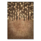 Huilende Willow Tree Vintage bruiloft invoegen Kaa Kaart (Achterkant)