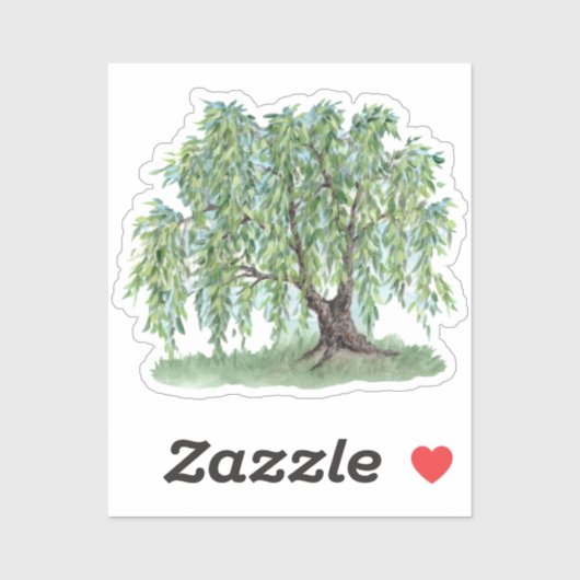 Huilende Willow Vinyl Sticker (Vel)
