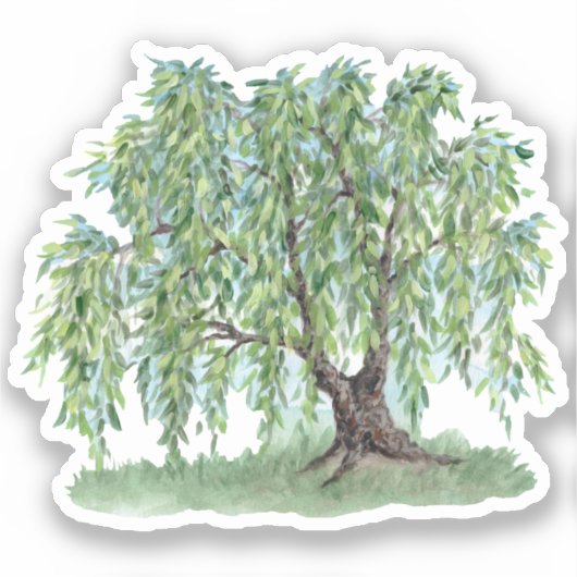 Huilende Willow Vinyl Sticker (Voorkant)