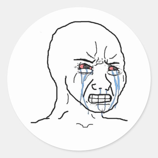 Huilende wojak stickers (Voorkant)