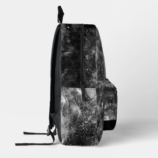 Huilende Wolf abstract Zwart-wit Monogram Bedrukte Rugzak (Links)