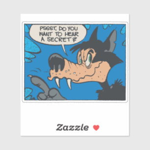 Huilende Wolf Als Mij • Wil Je Een Geheim Weten?  Sticker