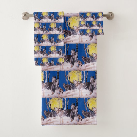 HUILENDE WOLF BAD HANDDOEK (Insitu)