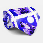 Huilende Wolf - Blauwe Nacht & Maan Stropdassen (Opgerold)