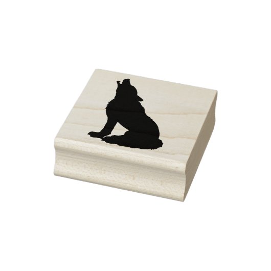Huilende Wolf Dier Rubber Stamp Rubberstempel (Stempel)