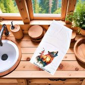 Huilende wolf dubbele blootstelling zonsondergang handdoek