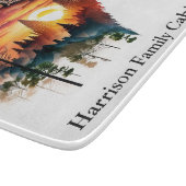 Huilende wolf dubbele blootstelling zonsondergang  snijplank (Hoek)