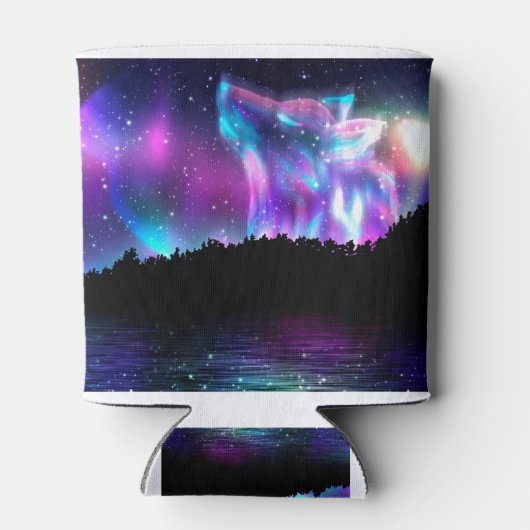 Huilende wolf geest blikjeskoeler (Achterkant)