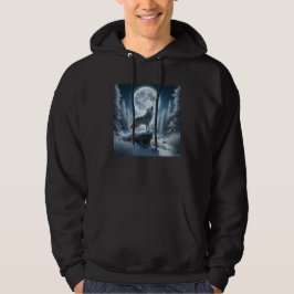 Huilende Wolf In De Winter Hoodie