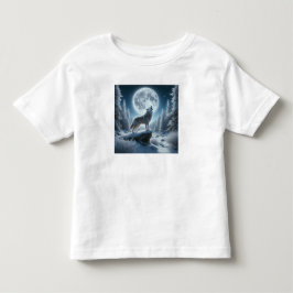 Huilende Wolf In De Winter Kinder Shirts