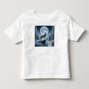 Huilende Wolf In De Winter Kinder Shirts