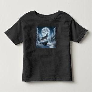 Huilende Wolf In De Winter Kinder Shirts