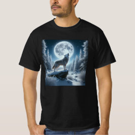 Huilende Wolf In De Winter T-shirt