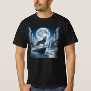 Huilende Wolf In De Winter T-shirt