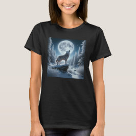 Huilende Wolf In De Winter T-shirt