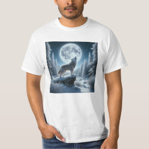 Huilende Wolf In De Winter T-shirt