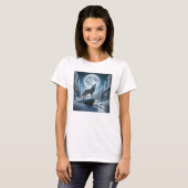Huilende Wolf In De Winter T-shirt (Voorkant volledig)