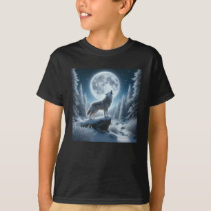 Huilende Wolf In De Winter T-shirt