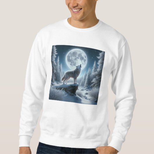 Huilende Wolf In De Winter Trui (Voorkant)