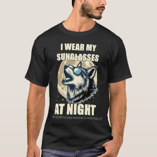 Huilende Wolf in Shades Moon - ELGIS T-shirt
