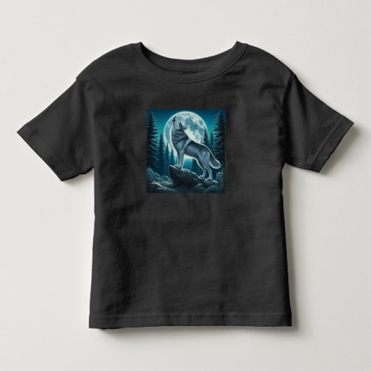 Huilende Wolf Kinder Shirts (Voorkant)