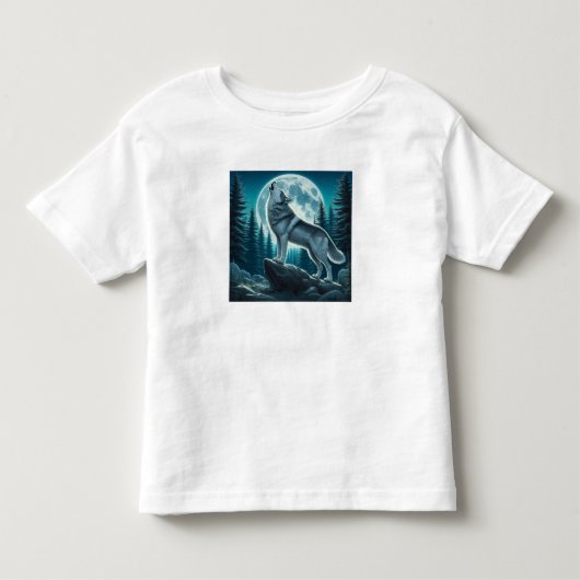Huilende Wolf Kinder Shirts (Voorkant)