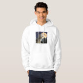 HUILENDE WOLF & MAAN Hoodie met Wildlife Poem (Voorkant volledig)